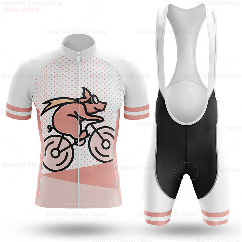 Cycling Gear Padding - Conjunto de Ciclismo Masculino com Estampa