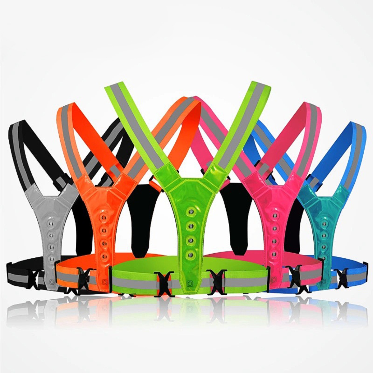 Cycling Gear Ladies - Colete de segurança LED ajustável para