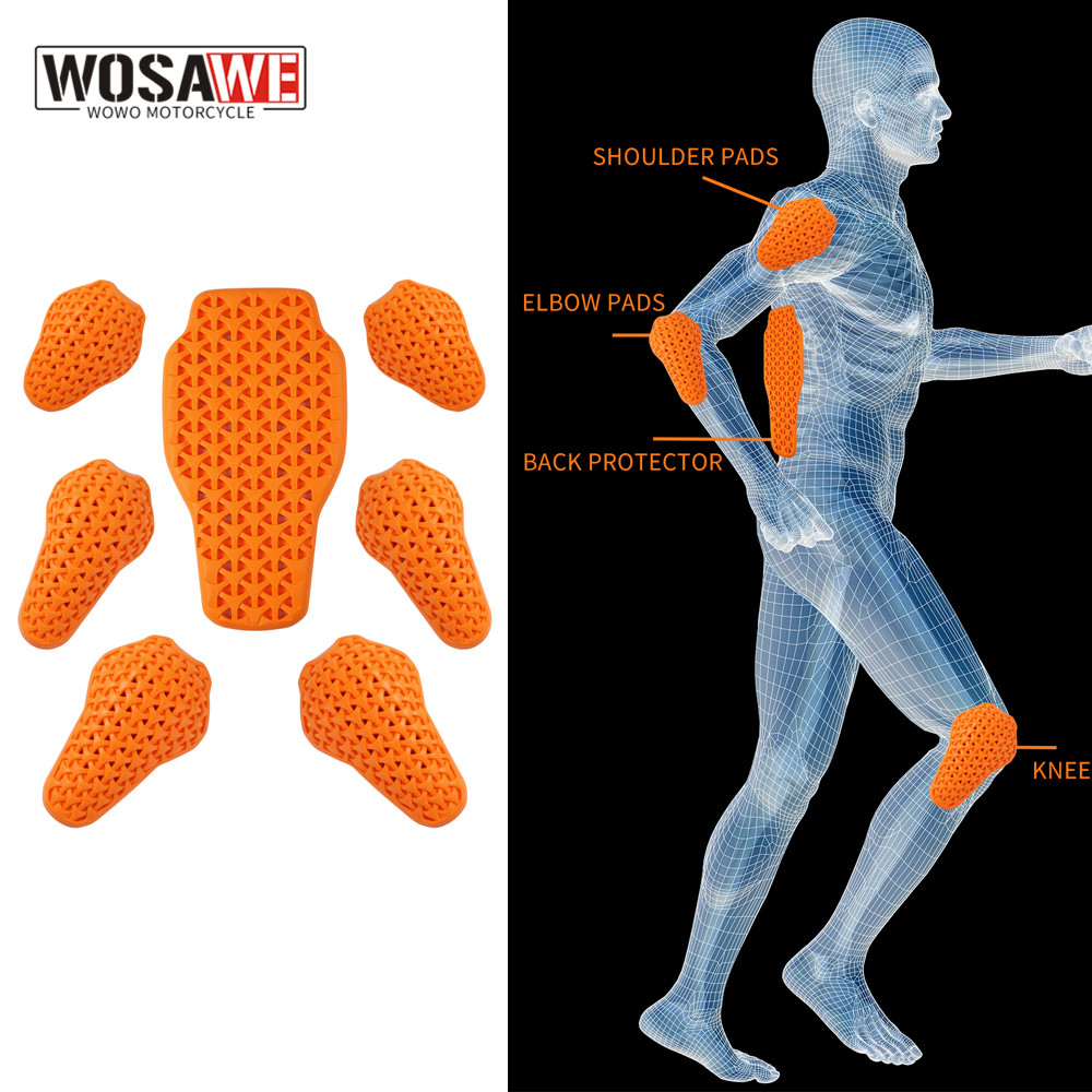 Cycling Gear Padding - Wosawe motocicleta jaqueta forro protetores almofada