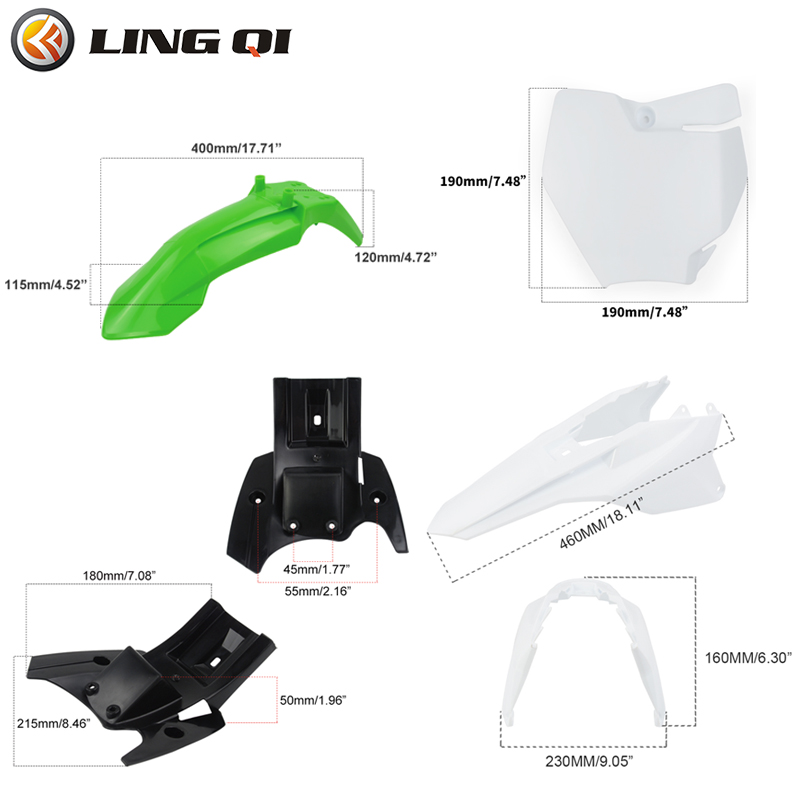 LINGQI RACING-Motocicleta Care - Bike Fender Set avaliação e preço