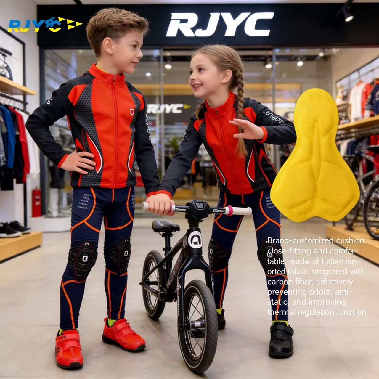 Roupa de Ciclismo Infantil Rjy - Cycling Gear Padding avaliação e preço