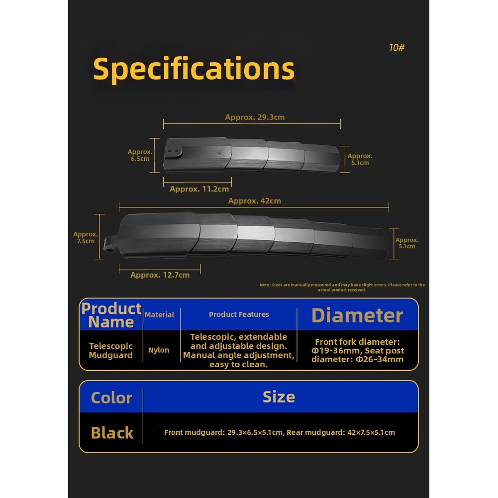 Conjunto de Para-lamas Telescó - Bike Fender Set avaliação e preço